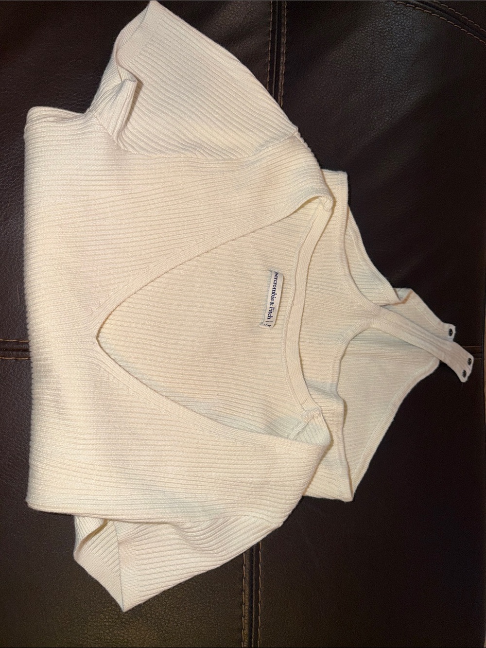Abercrombie & Fitch Cream bodysuit